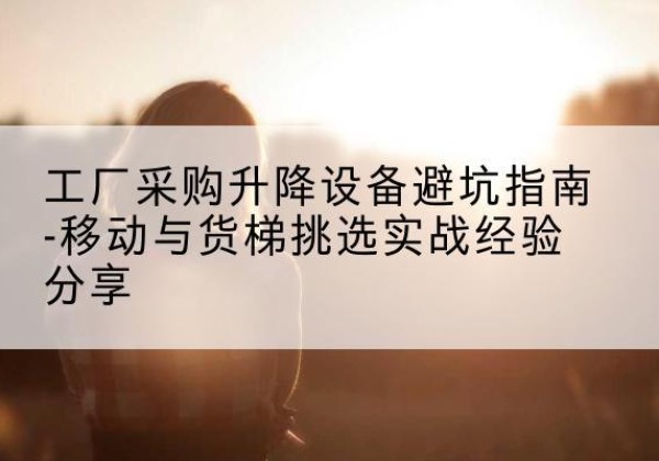 盱眙移动式升降机怎么选-工厂采购升降设备避坑指南-移动与货梯挑选实战经验分享