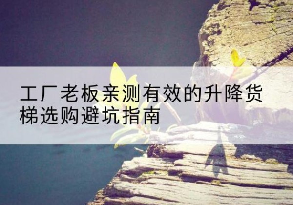 盱眙升降货梯怎么选-工厂老板亲测有效的升降货梯选购避坑指南